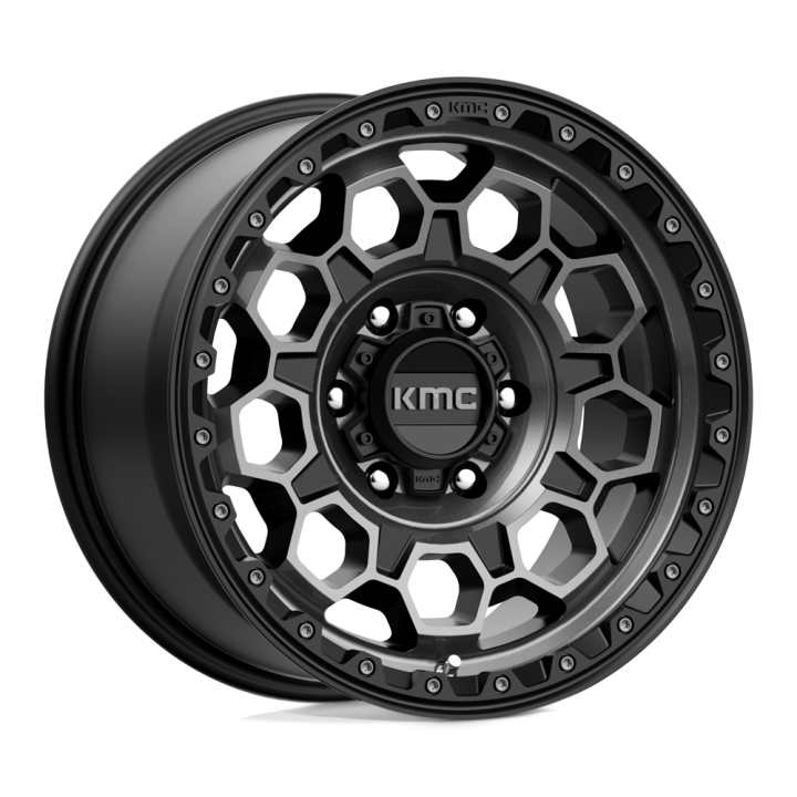 KMC TREK alloy wheel Satin Black With Gray Tint 9.0x17 ET0 6x139.7