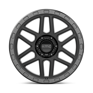 KMC MESA alloy wheel Satin Black With Gloss Black Lip 9.0x17 ET18 6x139.7 - view 2