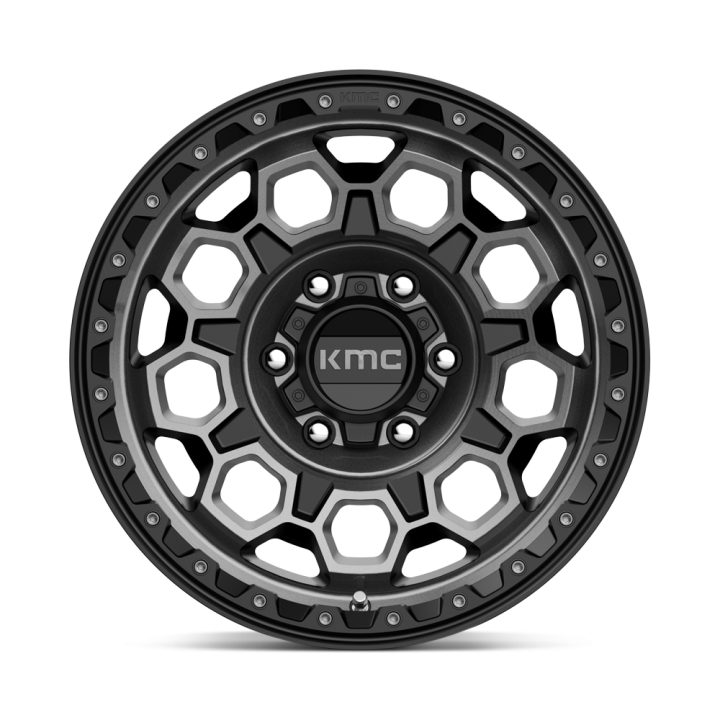 KMC TREK alloy wheel Satin Black With Gray Tint 9.0x17 ET0 6x139.7 - view 3