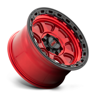 KMC CHASE alloy wheel Candy Red With Black Lip 9.0x20 ET0 8x170 - view 2