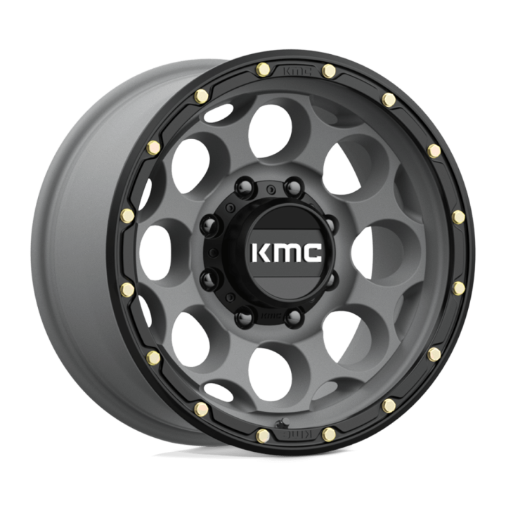KMC DIRTY HARRY alloy wheel Satin Gray With Black Lip 8.5x17 ET0 8x170