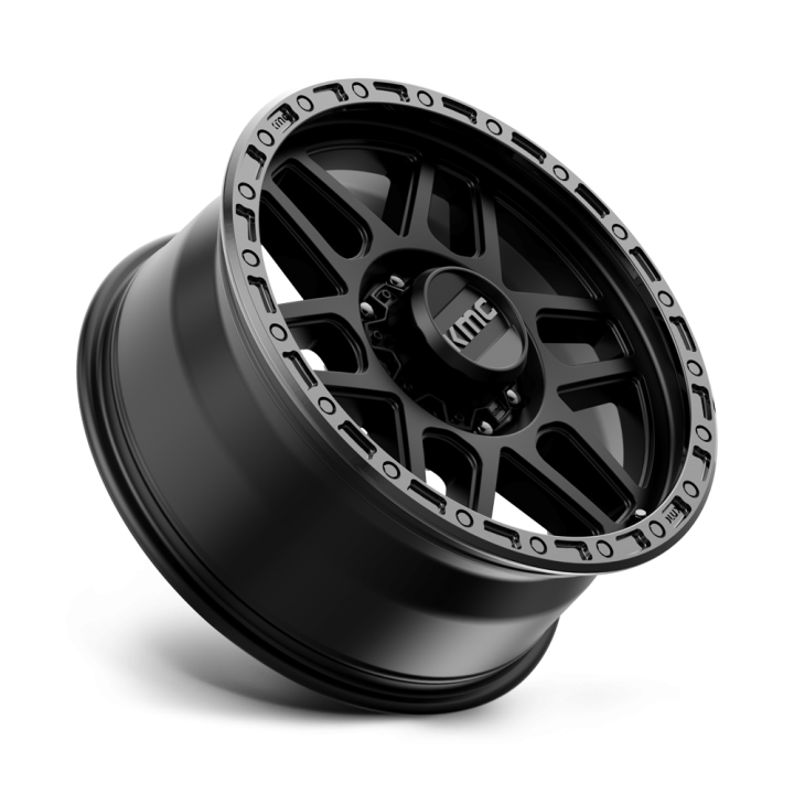 KMC MESA alloy wheel Satin Black With Gloss Black Lip 9.0x20 ET18 8x170 - view 3