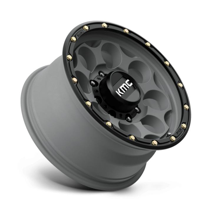 KMC DIRTY HARRY alloy wheel Satin Gray With Black Lip 8.5x17 ET0 8x170 - view 2