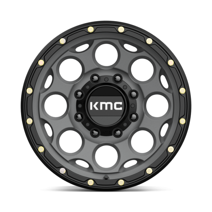 KMC DIRTY HARRY alloy wheel Satin Gray With Black Lip 8.5x17 ET0 8x170 - view 3