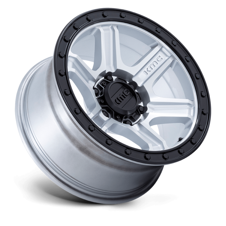 KMC OUTRUN alloy wheel Machined With Gloss Black Lip 9.0x18 ET18 6x135 - view 2