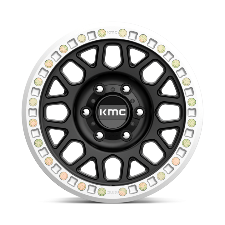 KMC GRENADE DESERT BEADLOCK alloy wheel Satin Black 8.5x17 ET0 6x135 - view 3