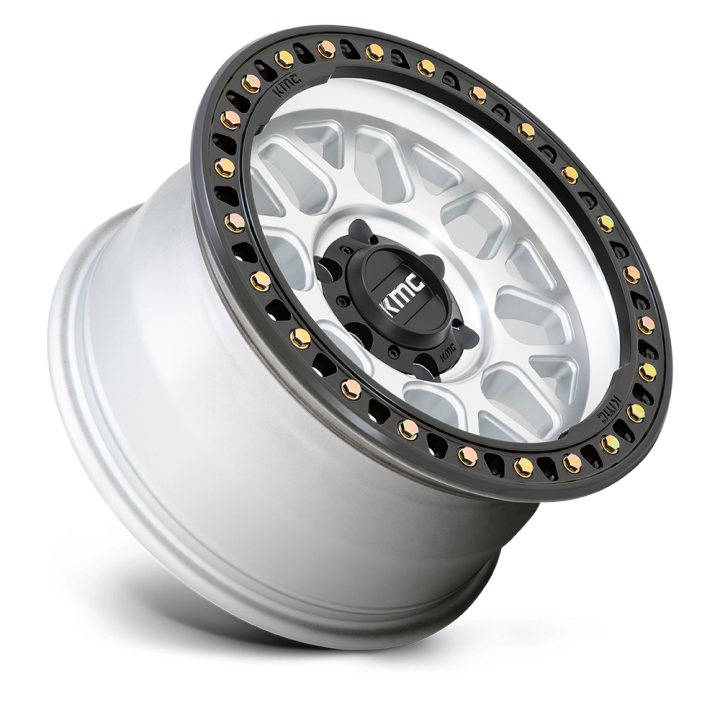 KMC GRS alloy wheel Machined With Satin Black Lip 9.0x17 ET18 6x135 - view 2