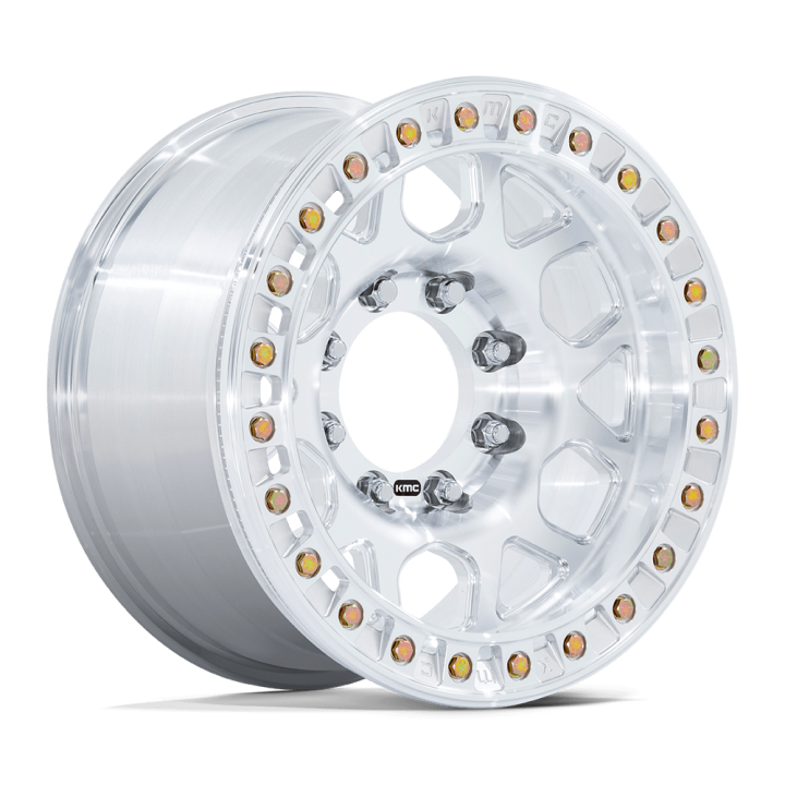 KMC MESA FORGED SLOTTED BEADLOCK alloy wheel Raw Machined 9.0x17 ET-12 8x165.1