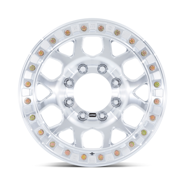 KMC MESA FORGED SLOTTED BEADLOCK alloy wheel Raw Machined 9.0x17 ET-12 8x165.1 - view 3