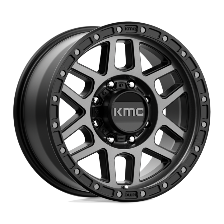 KMC MESA alloy wheel Satin Black With Gray Tint 9.0x17 ET18 8x165.1