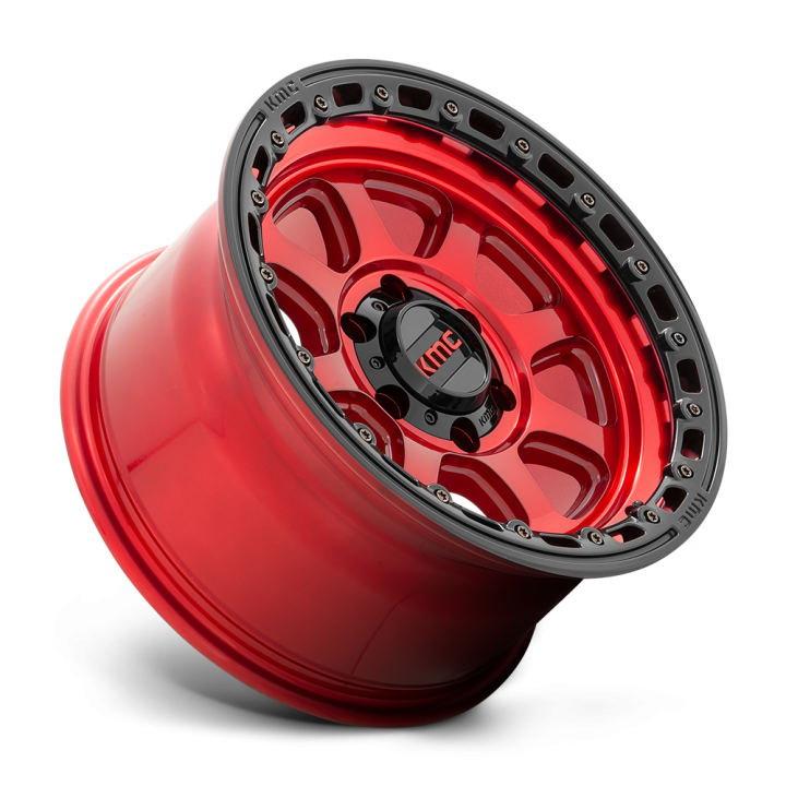KMC CHASE alloy wheel Candy Red With Black Lip 9.0x20 ET0 6x135 - view 2