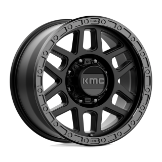 KMC MESA alloy wheel Satin Black With Gloss Black Lip 9.0x18 ET18 8x165.1