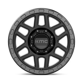 KMC MESA alloy wheel Satin Black With Gloss Black Lip 9.0x18 ET18 8x165.1 - view 2