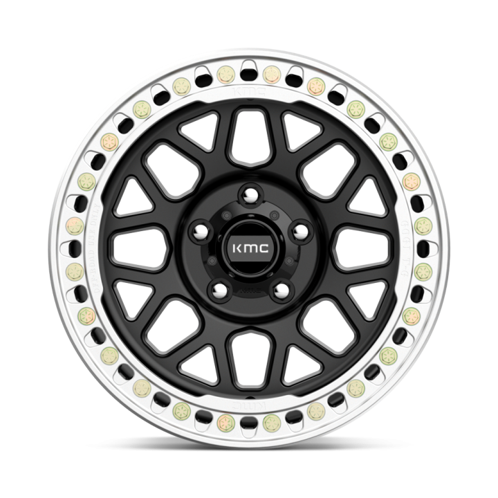 KMC GRENADE CRAWL BEADLOCK alloy wheel Satin Black 9.0x18 ET10 8x165.1 - view 3