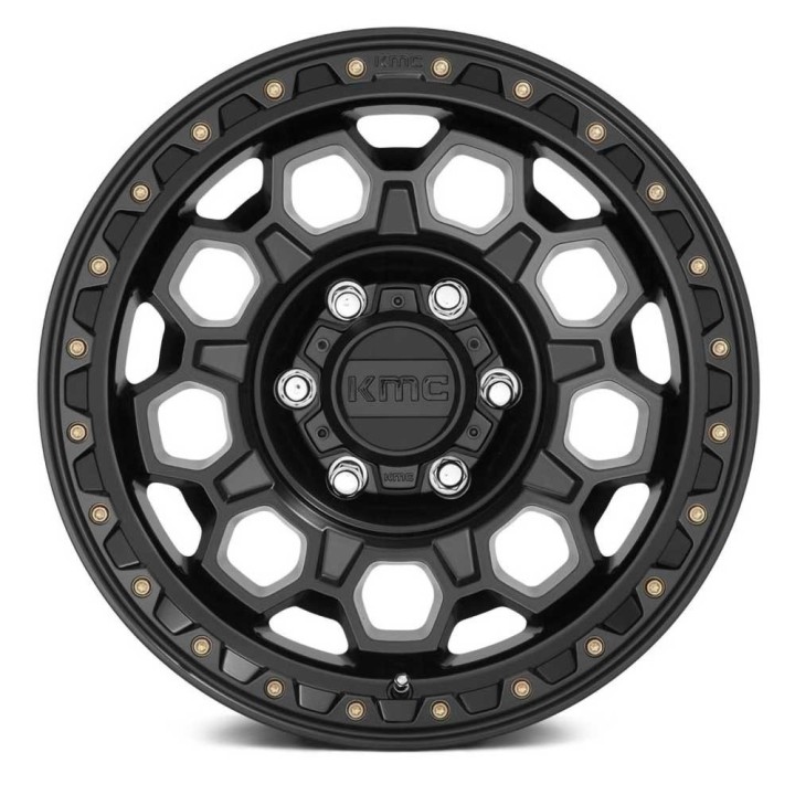 KMC TREK alloy wheel Satin Black 8.0x17 ET35 6x139.7 - view 2