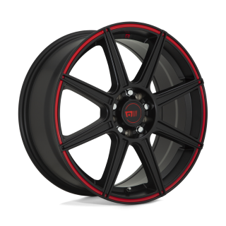 Motegi CS8 alloy wheel Satin Black With Red Stripe 6.5x15 ET40 5x114.3