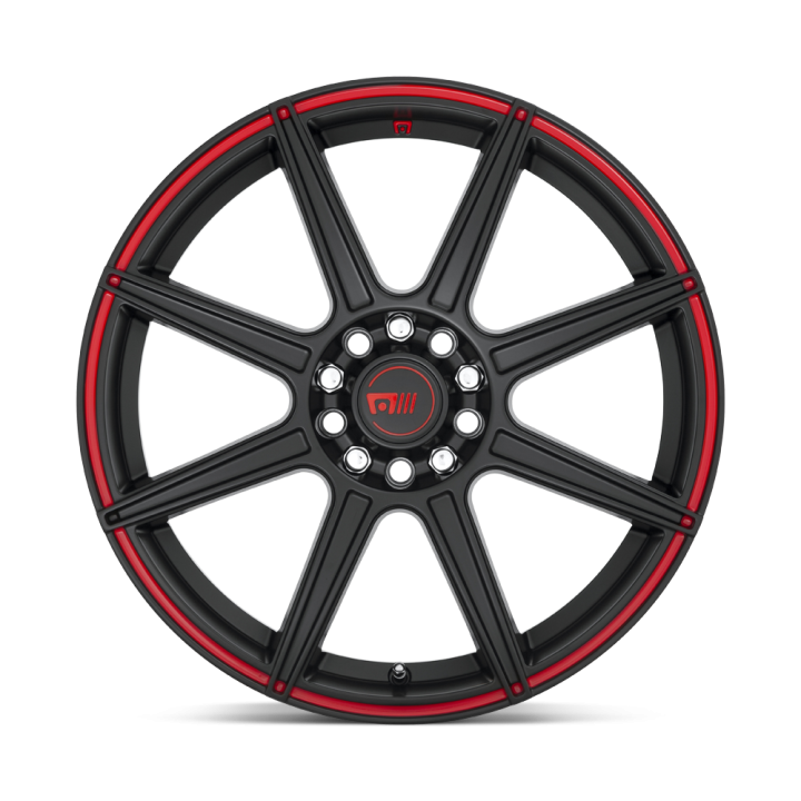 Motegi CS8 alloy wheel Satin Black With Red Stripe 6.5x15 ET40 5x114.3 - view 2