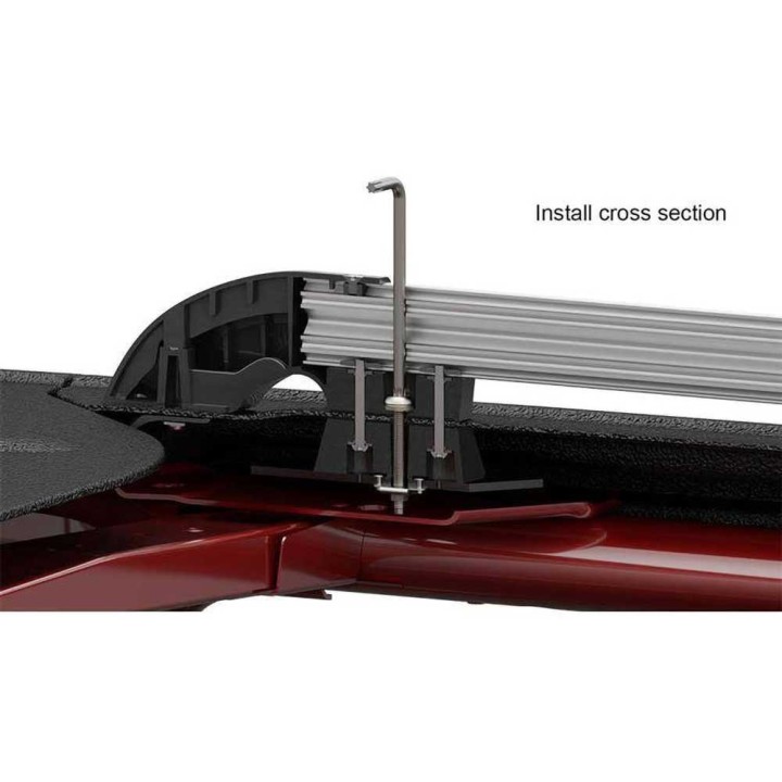 Relingi dachowe srebrne TeraFlex for the Wrangler JK 2 Drzwi