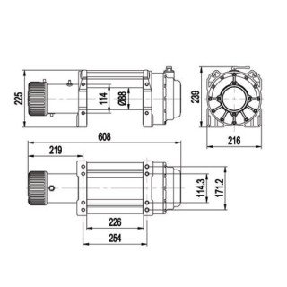 Electric Winch 18000 ESCAPE EVO 12V IP68 - Waterproof