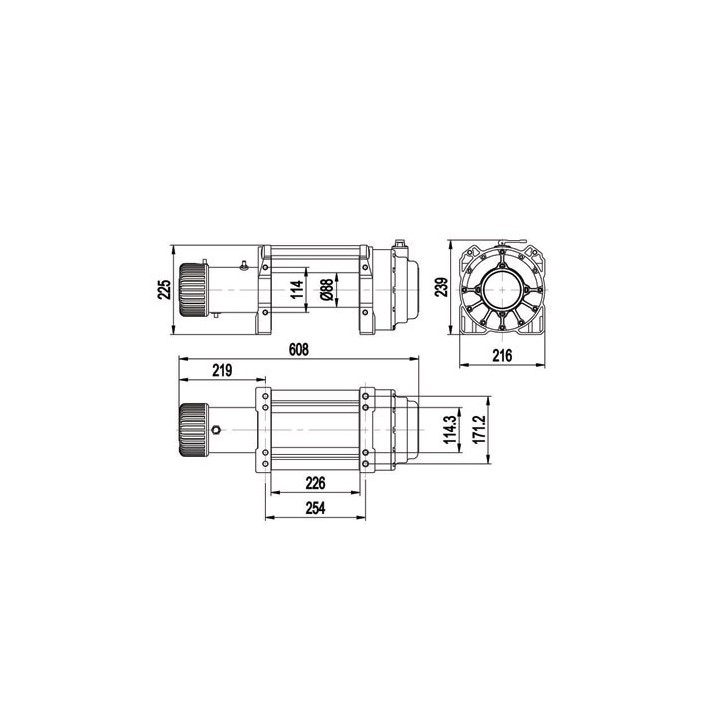 Synthetic 18000 ESCAPE EVO 8165kg IP68 Waterproof 24V
