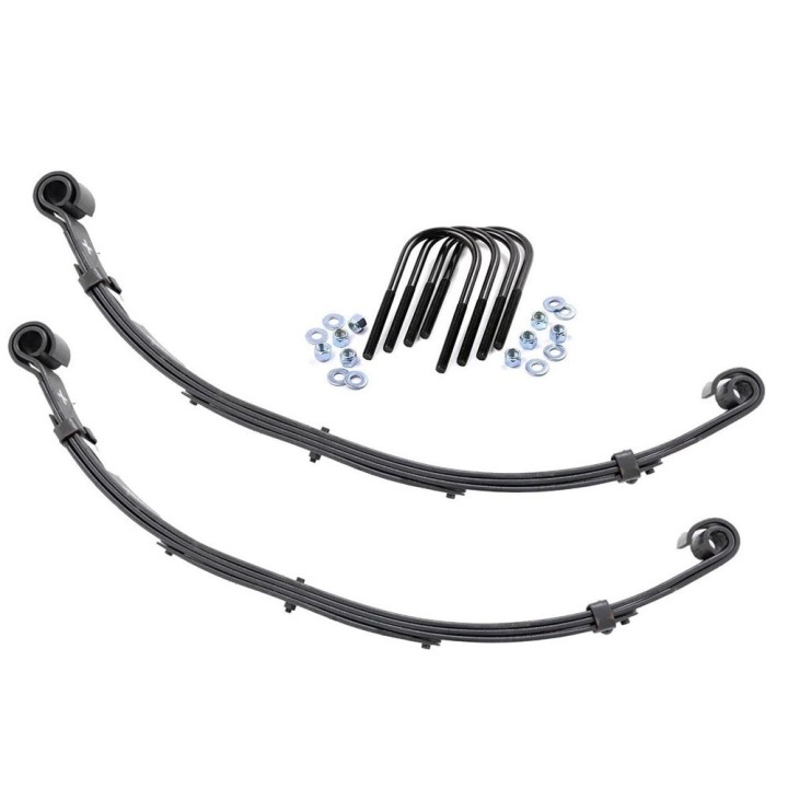 Rear leaf springs with u-boltami Rough Country lift 4"