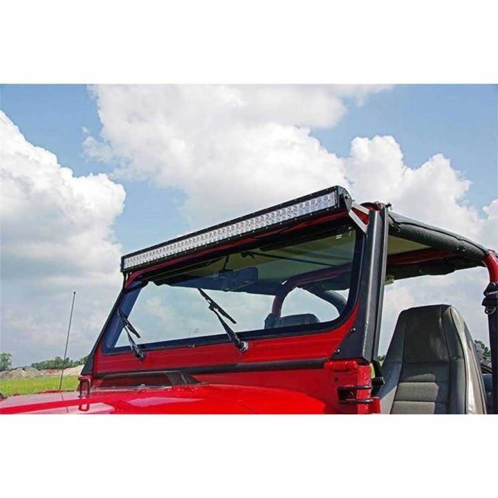 Mount prostej LED light bars 50" to the A-pillar | Szekla4x4