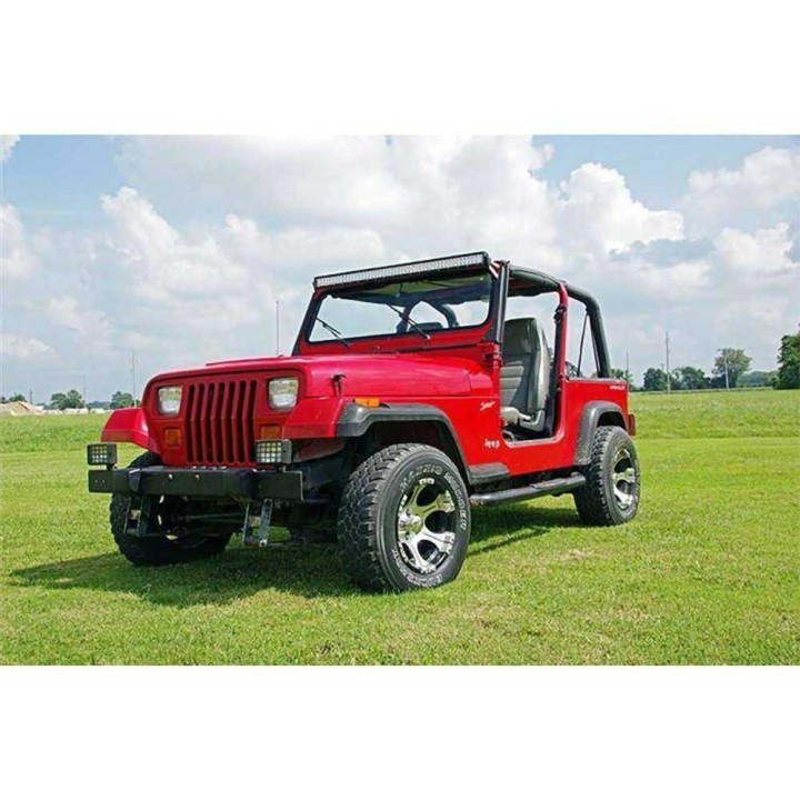 Mount prostej LED light bars 50" to the A-pillar | Szekla4x4