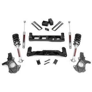 Suspension kit with N3 coilovers for cast steel control arms Rough Country Lift 5" 2WD