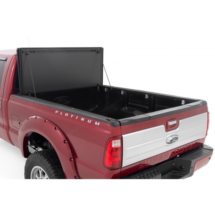 Hard tonneau cover tri-fold flip up for the F250 | Szekla4x4