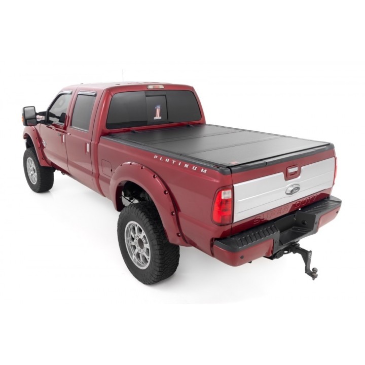 Hard tonneau cover tri-fold flip up for the F250 | Szekla4x4