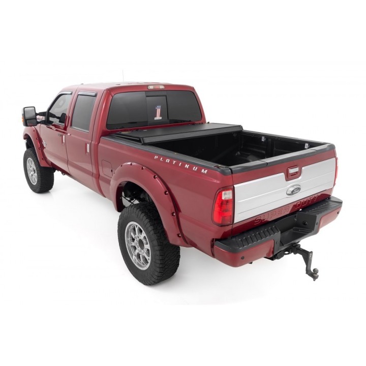 Hard tonneau cover tri-fold flip up for the F250 | Szekla4x4