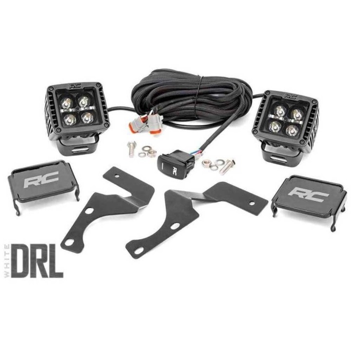 LED lights 2" square White DRL Rough Country | Szekla4x4