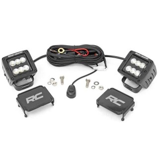 LED lights 2" square flood Rough Country | Szekla4x4