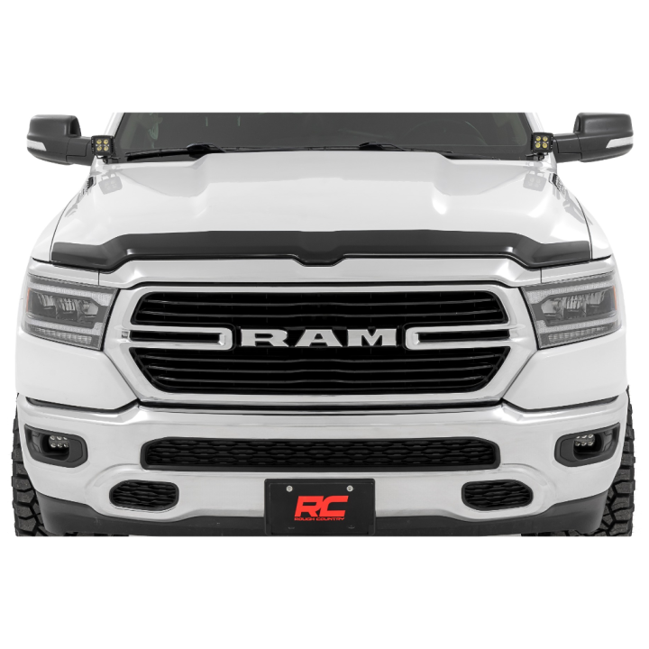 Guard, bonnet deflector Rough Country black gloss - view 3