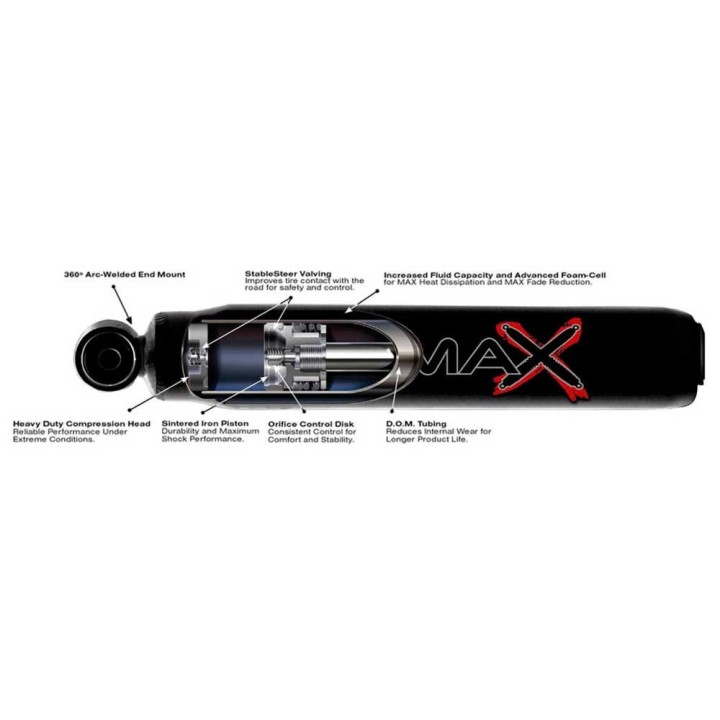 Rear hydraulic shock absorber Skyjacker Black Max Lift 2-3" - view 4