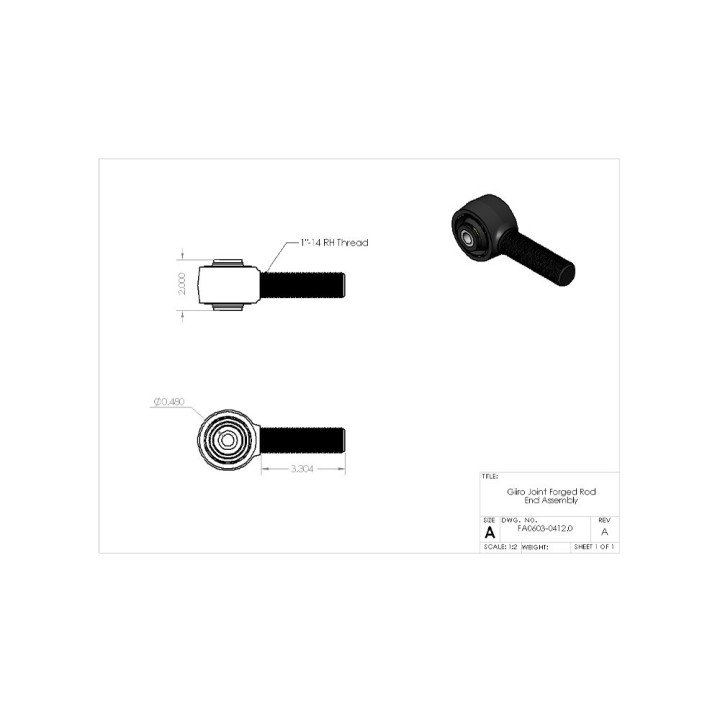 Front upper end with joint Giiro for control arm Clayton