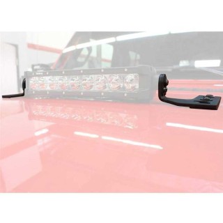 Hood mounting brackets for a double 10" LED light bar Go