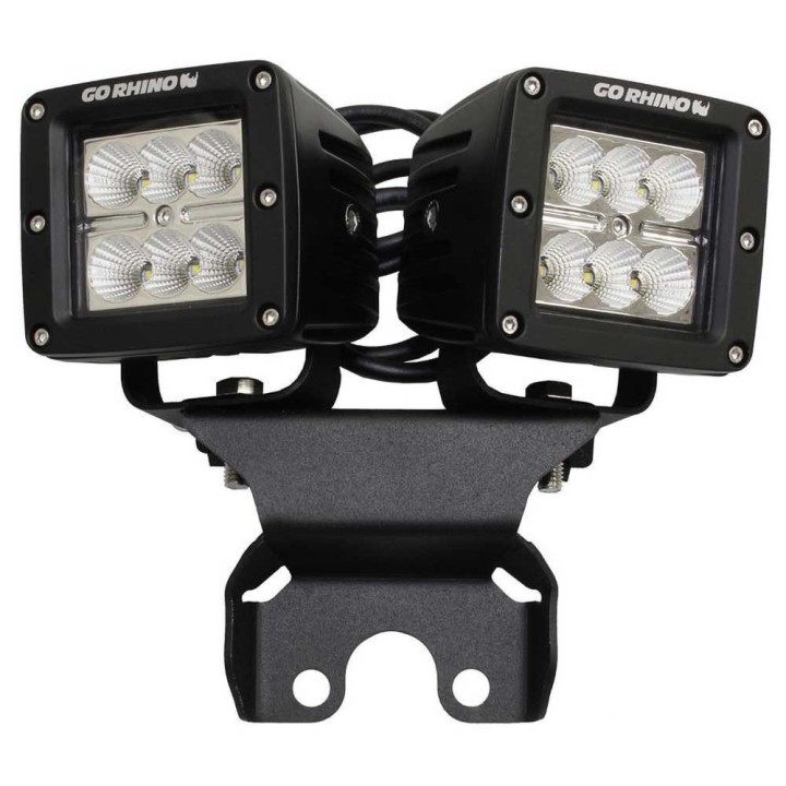 Rear window mounts for two LED Cube 3x3" lights Go Rhino