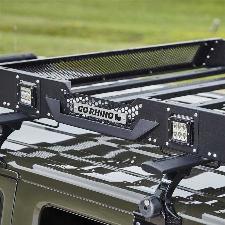 Side roof rack mount adapters for four LED Cube 3x3" lights Go Rhino SRM100 - view 2