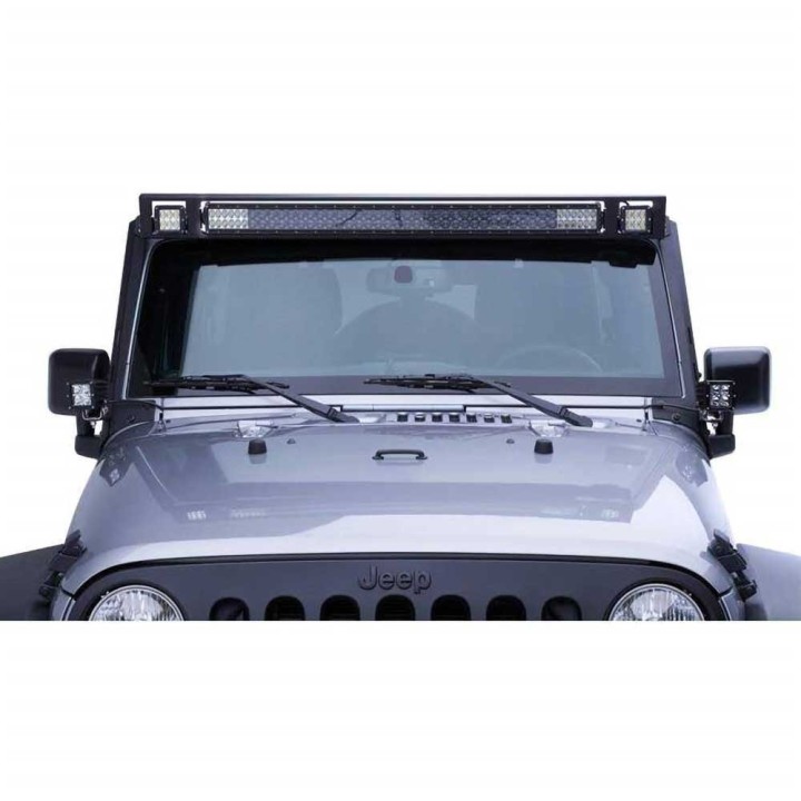 Front rack mount adapter for two 3x3" LED lights and a 20" light bar Go Rhino SRM100 - view 2