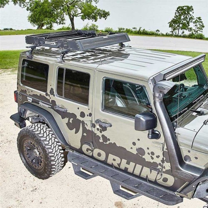 Front roof rack mount adapter for two LED Cube 3x3" lights