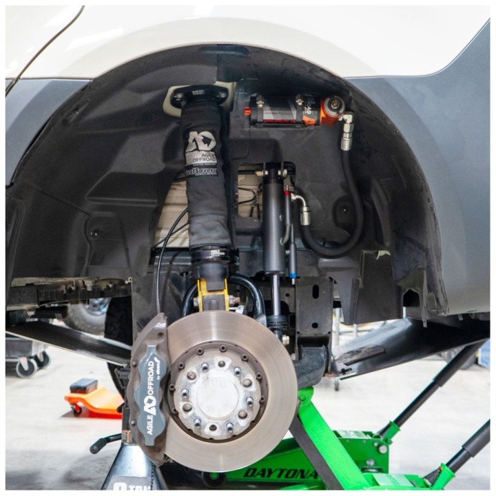 Front adjustable additional gas shock absorber Agile Offroad & FOX Factory Race 2.0 Reservoir External Bypass DSC - view 3