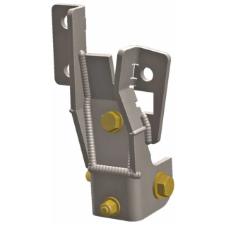Front frame-mounted factory track bar mount reinforcement Barnes 4WD