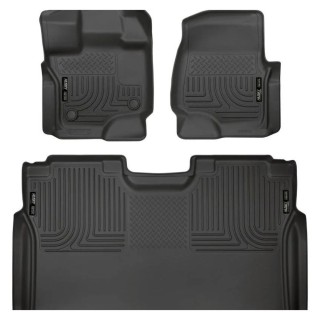 Front and rear Weatherbeater floor liners Husky Liners Crew Cab