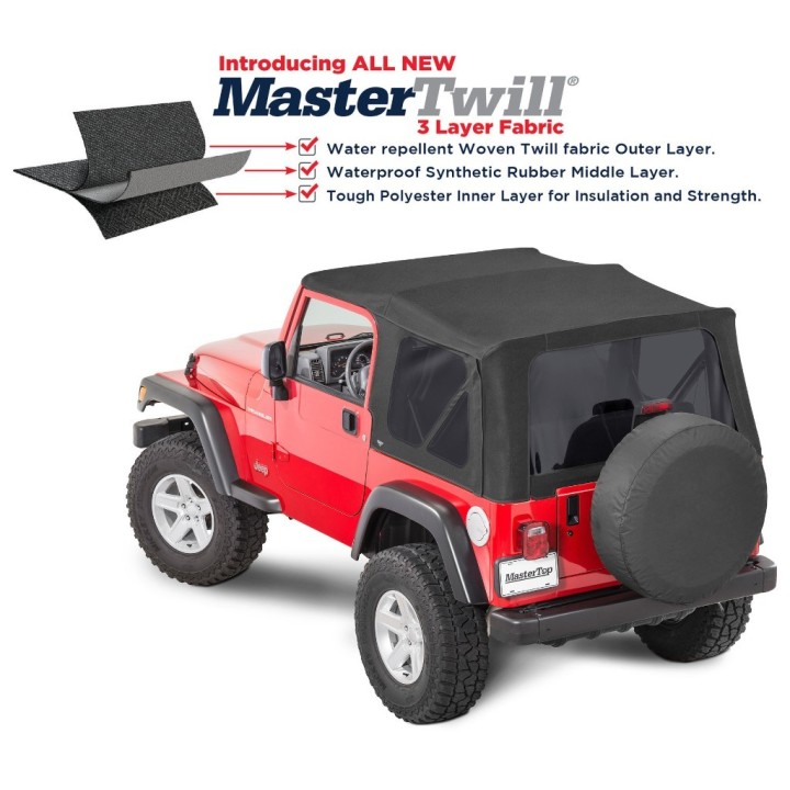 Soft top MasterTwill for the Wrangler TJ | Szekla4x4