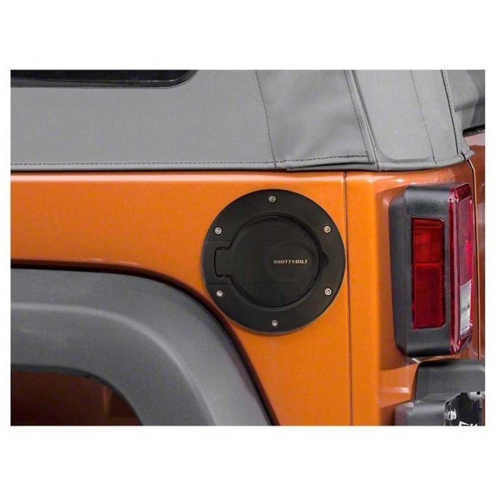 Black aluminium fuel door for the Wrangler JK 2 Drzwi