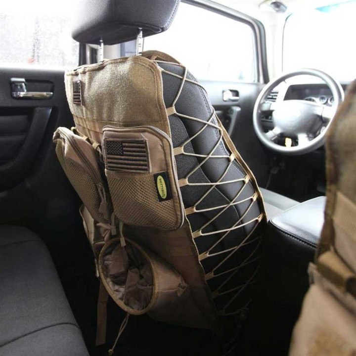 Universal front seat back covers coyote tan G.E.A.R