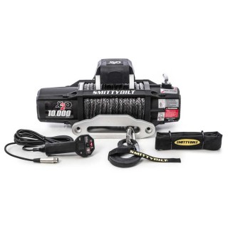 Winch with synthetic rope and wireless remote 10000 lbs X20
