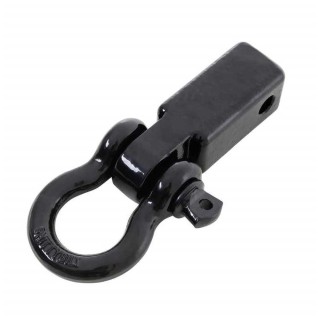 Black steel receiver shackle mount Smittybilt | Szekla4x4