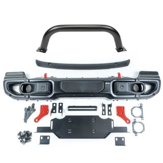Full coverage steel front bumper with high bull bar OFD